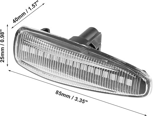 Miniatura 6 de X AUTOHAUX 1 par de luces LED de señalización lateral, luces de señal de giro, Fender Sidemarker Lámparas para Mitsubishi Lancer VIII 2008-2017