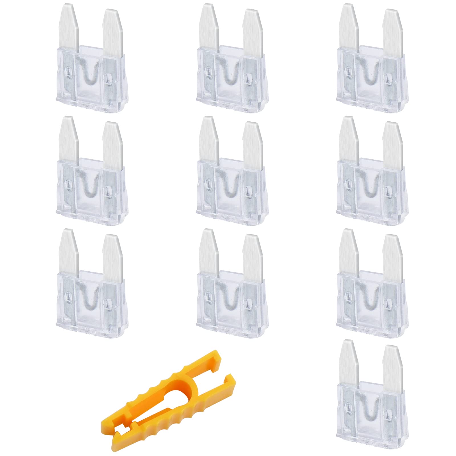 JatilEr Mini Blade Fuses 10 Pcs, 20A, 32V, Automotive Replacement Fuses with Fuse Puller for Car/RV/Truck/Motorcycle/Boat — view 10