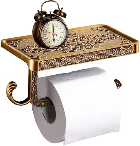 Miniatura 9 de Soporte de papel higiénico empotrado, soporte de pared de metal negro para rollo de papel higiénico para baño, diseño duradero y resistente que