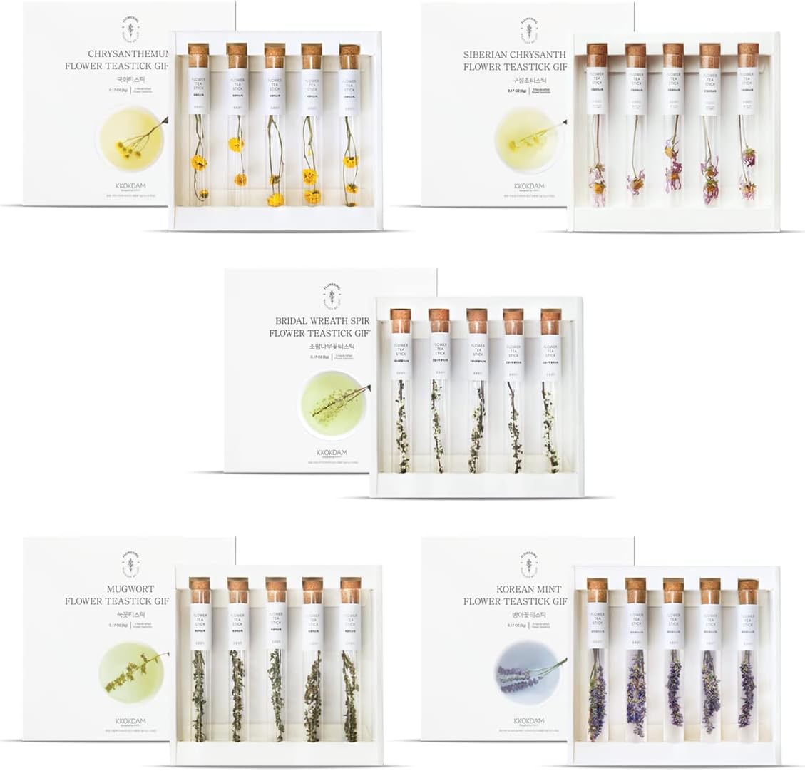 KKOKDAM Tea Gift Set Flower Tea Stick Bundle Loose Leaf