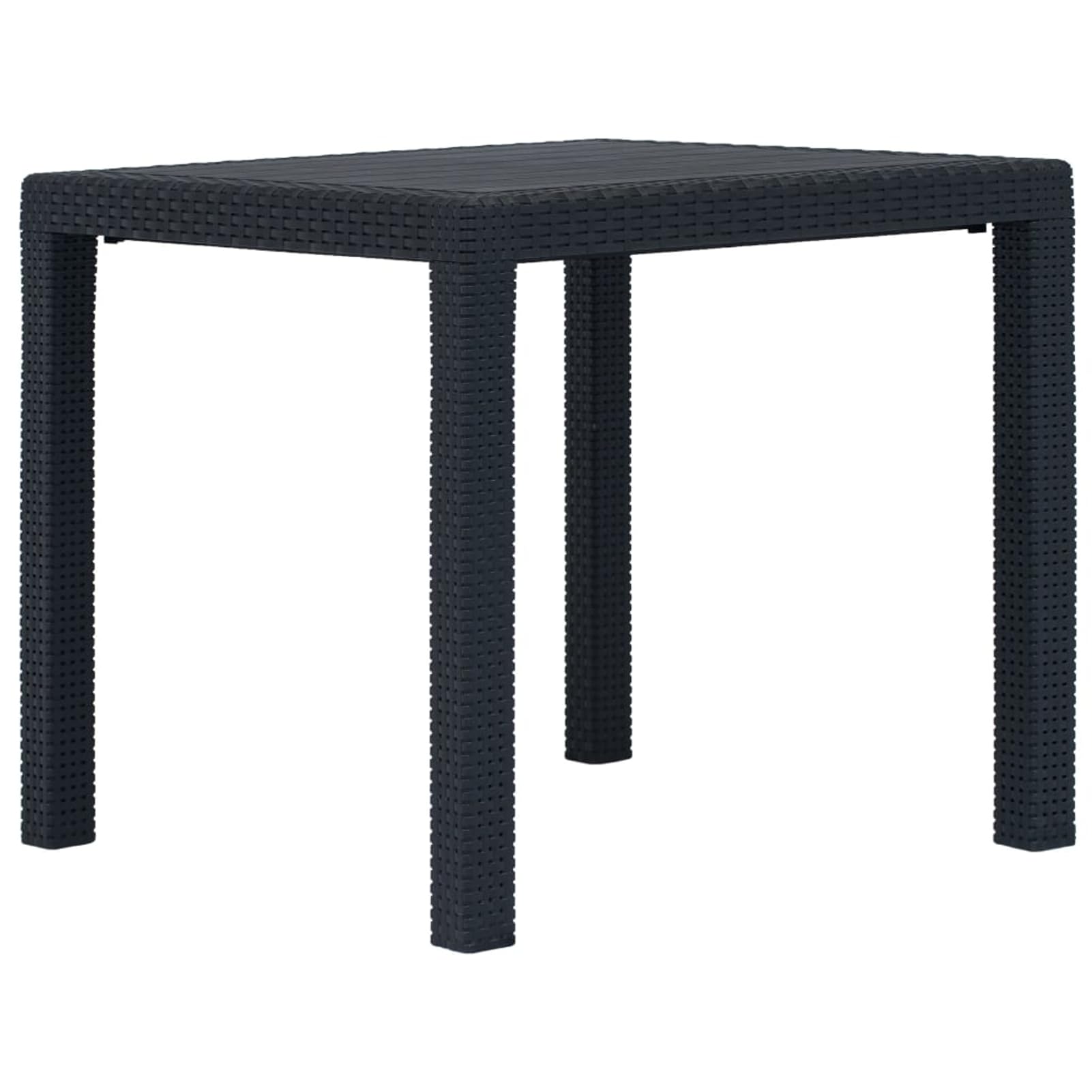 Table de jardin carrée 79x79 cm en plastique résistant aux intempéries