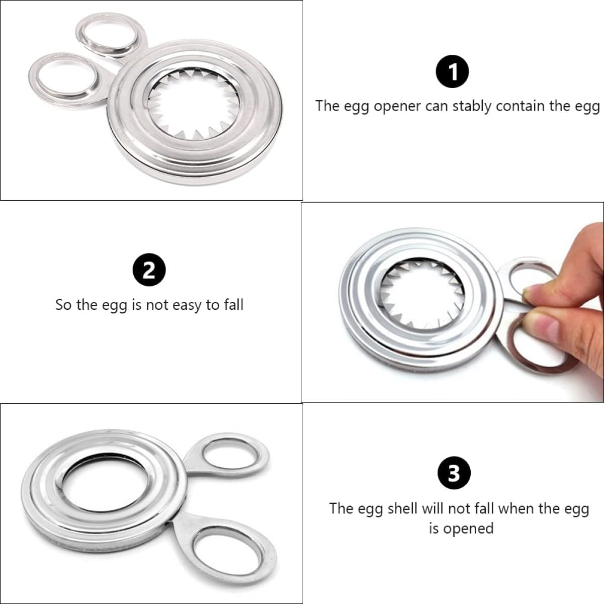 2pcs Manual Eggshell Separator Topper Cutter Tool for All Ergonomic Design Space-saving Kitchen Gadget for Effortless Shell Removal