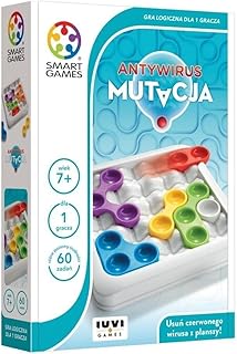 Smart Games - Jeu pour 1 joueur - Jeu solo - Mutation antivirus - 60 tâches - Pour enfants à partir de 7 ans - Jeu de voyage