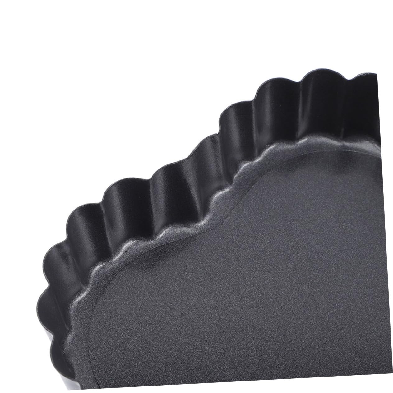 IMIKEYA Mini Tortiere Cuore con Fondo Removibile e Rivestimento Antiaderente Design Elegante a Onde Set 6 Pezzi in Acciaio al Carbonio per Cucina e Dolci Fatti in Casa
