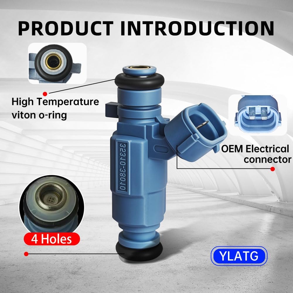 YLATG Fuel Injectors for Kia Optima Amanti Sorento Sedona 3,5L;for Hyundai Sonata 1999-2004 2.4L Santa Fe 2001-2006 2.4L 3.5L XG350 3.5L OEM#35310-38010（6Pcs）
