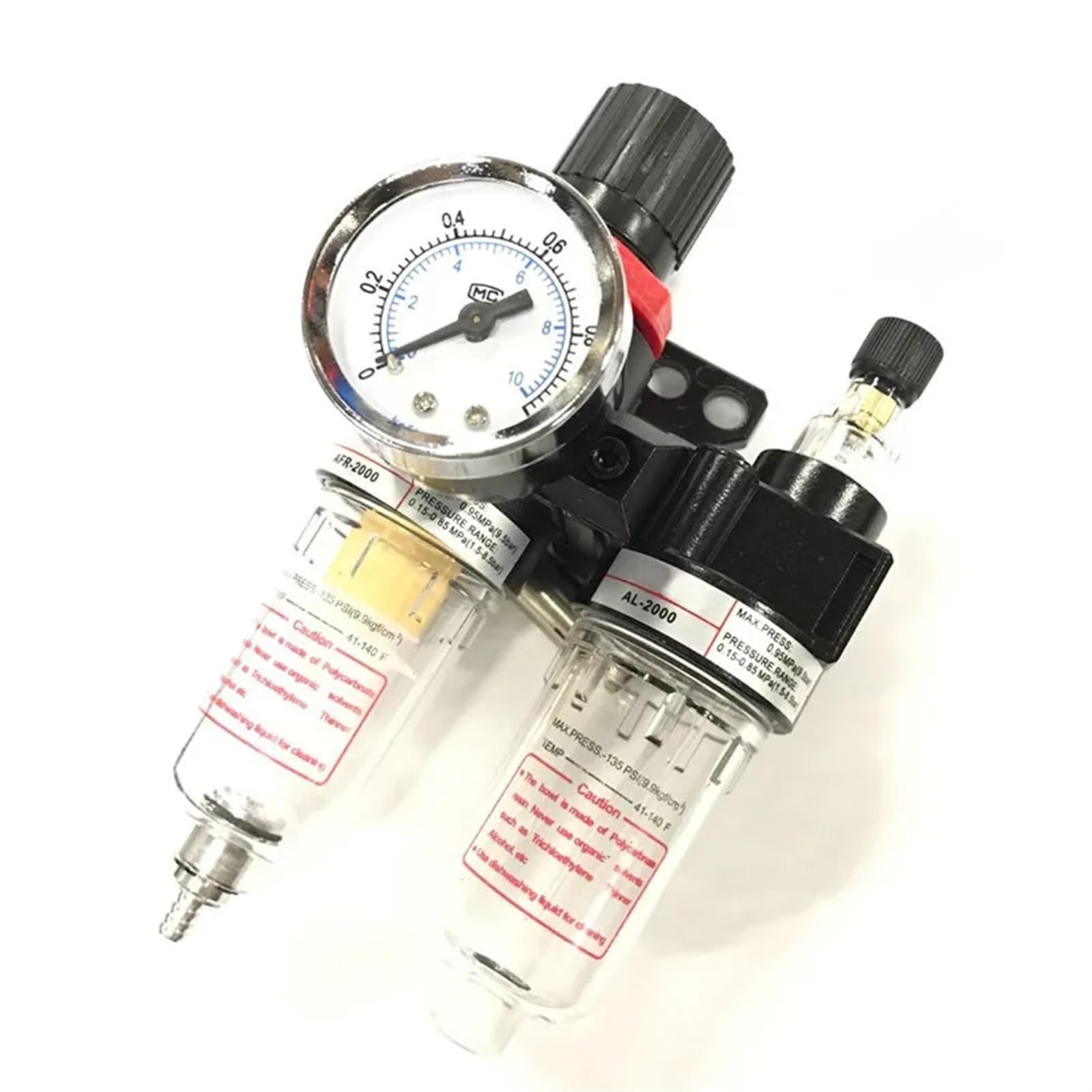 AFR2000 + AL2000 G1/4" AFC2000 compressore d'aria filtro separatore acqua filtro regolatore trappola(AFC2000 12mm fitting)