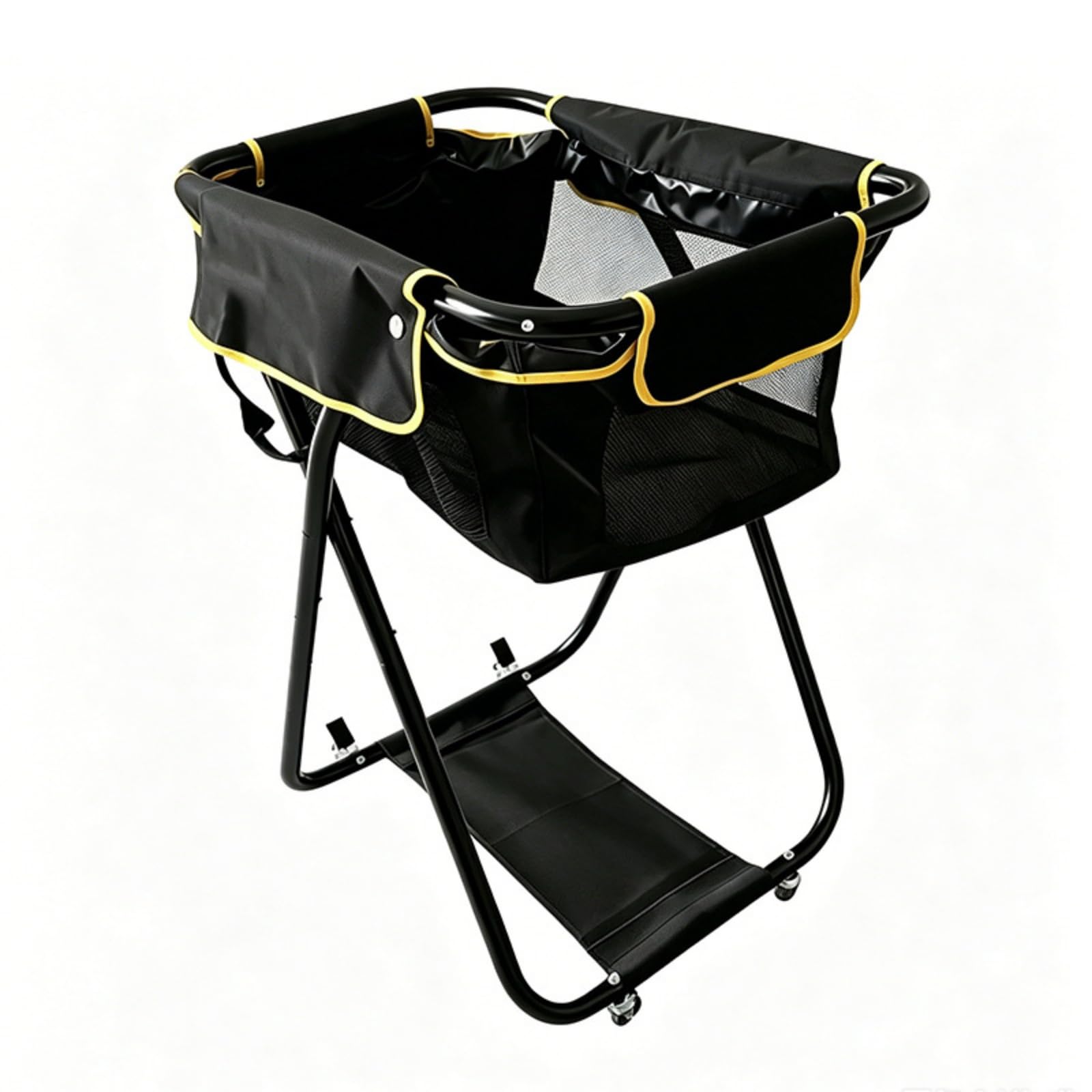 Carrello Porta Palline da Tennis Leggero Carrello da Tennis con Ruote Antistrappo Raccolgipalle per Palestre