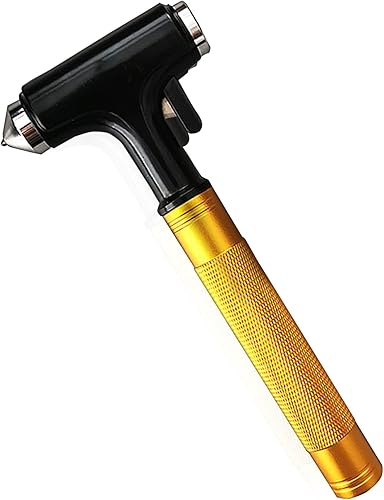 Miniatura 1 de 1 martillo de seguridad para automóvil con cortador de cinturón de seguridad, martillo de escape de metal ignífugo para emergencia, herramienta de