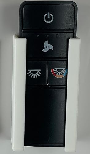 Vista 2 de Ceiling Fan Remote Wall Switch Plate Mount for Home Decorators Collection Fans (remote model TX028C-S) (White, Wall Mount)