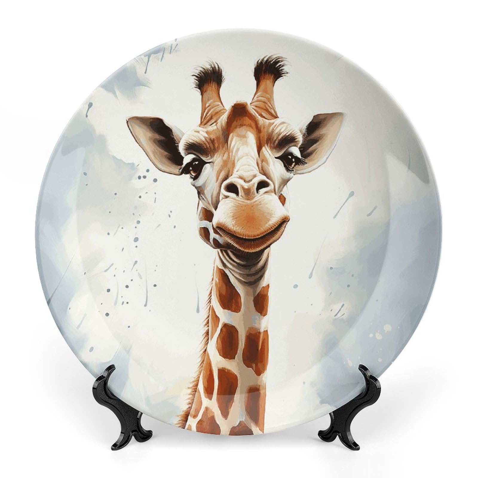 Assiettes décoratives en porcelaine girafe pour animer votre salon
