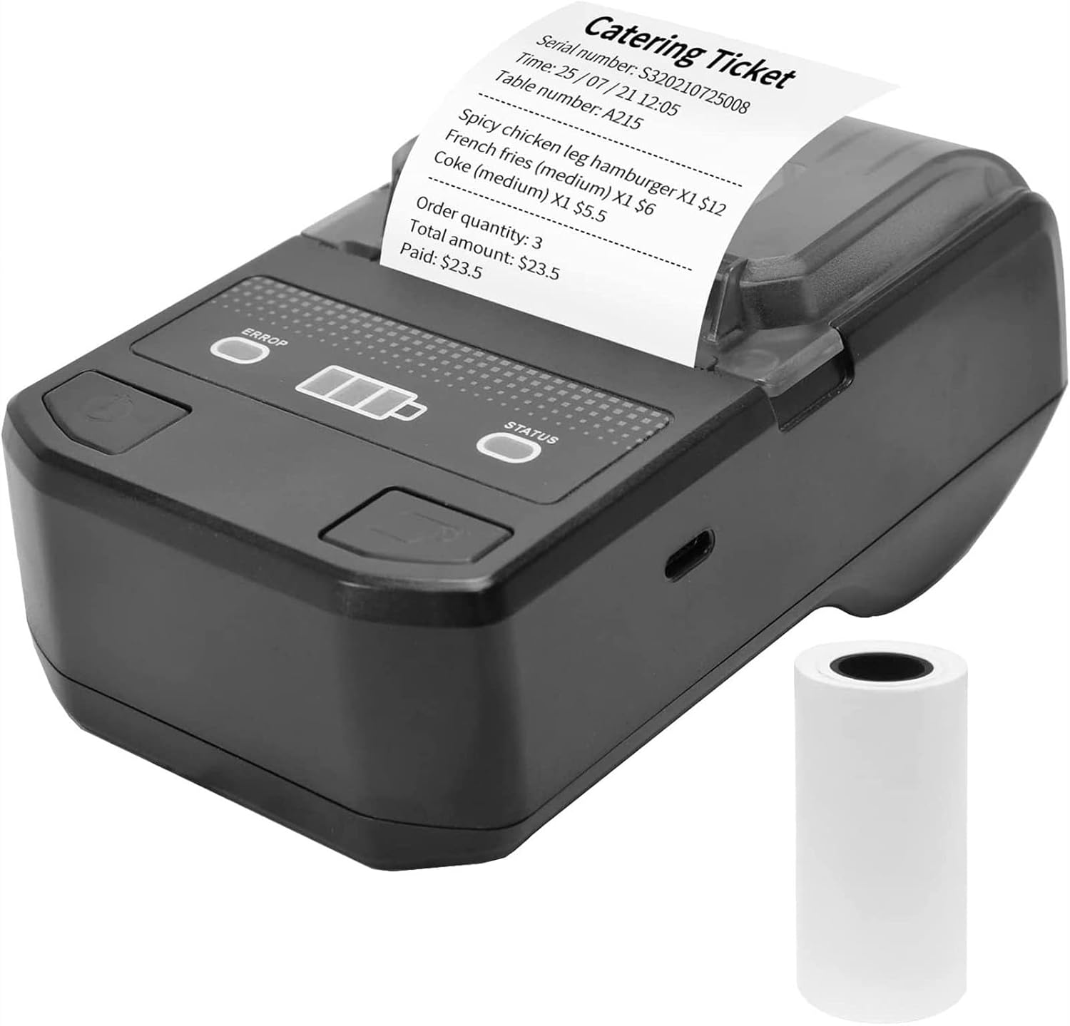 Portable 58mm Thermal Label Maker Wireless BT Mini Label