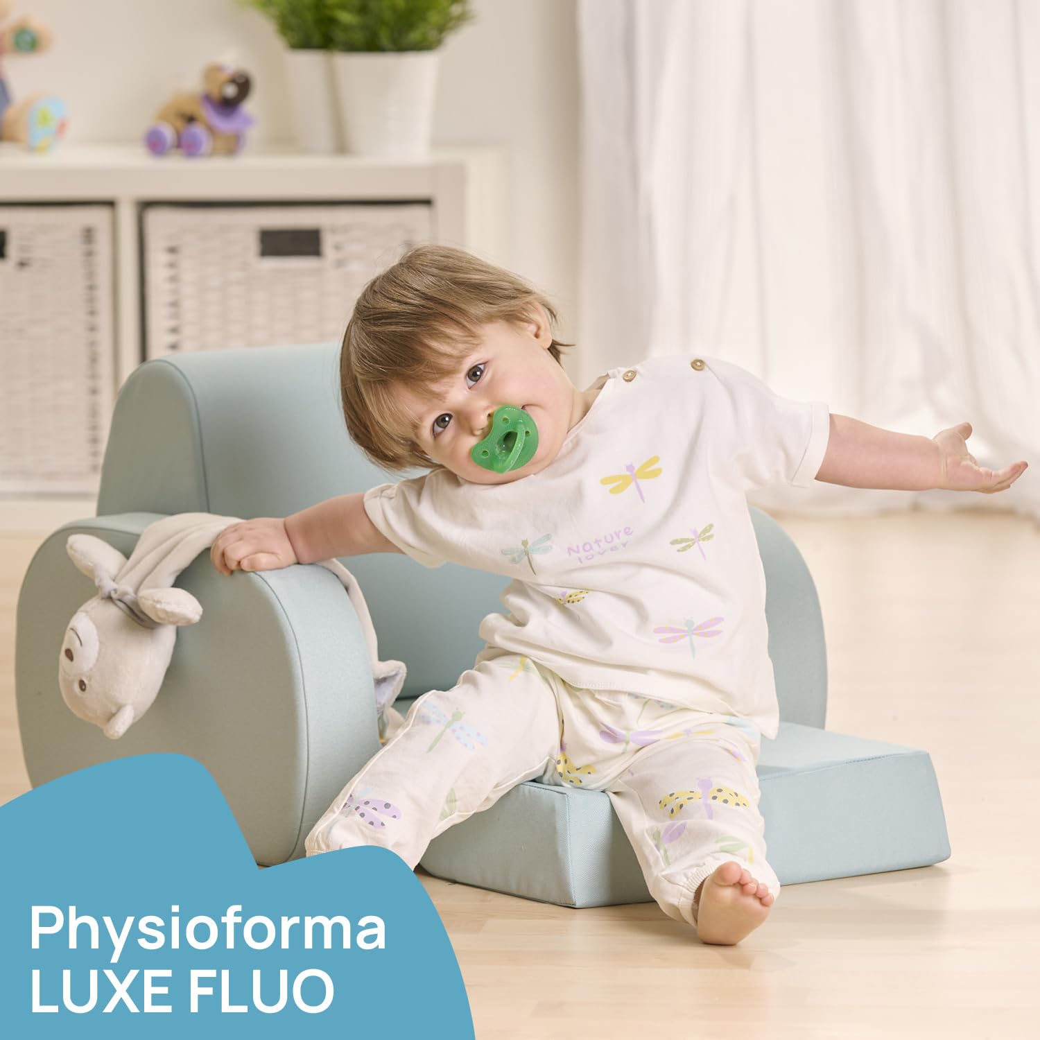 Chicco PhysioForma Gommotto Luxe Fluo Ciuccio Silicone 16-36 M Set 2 Pezzi