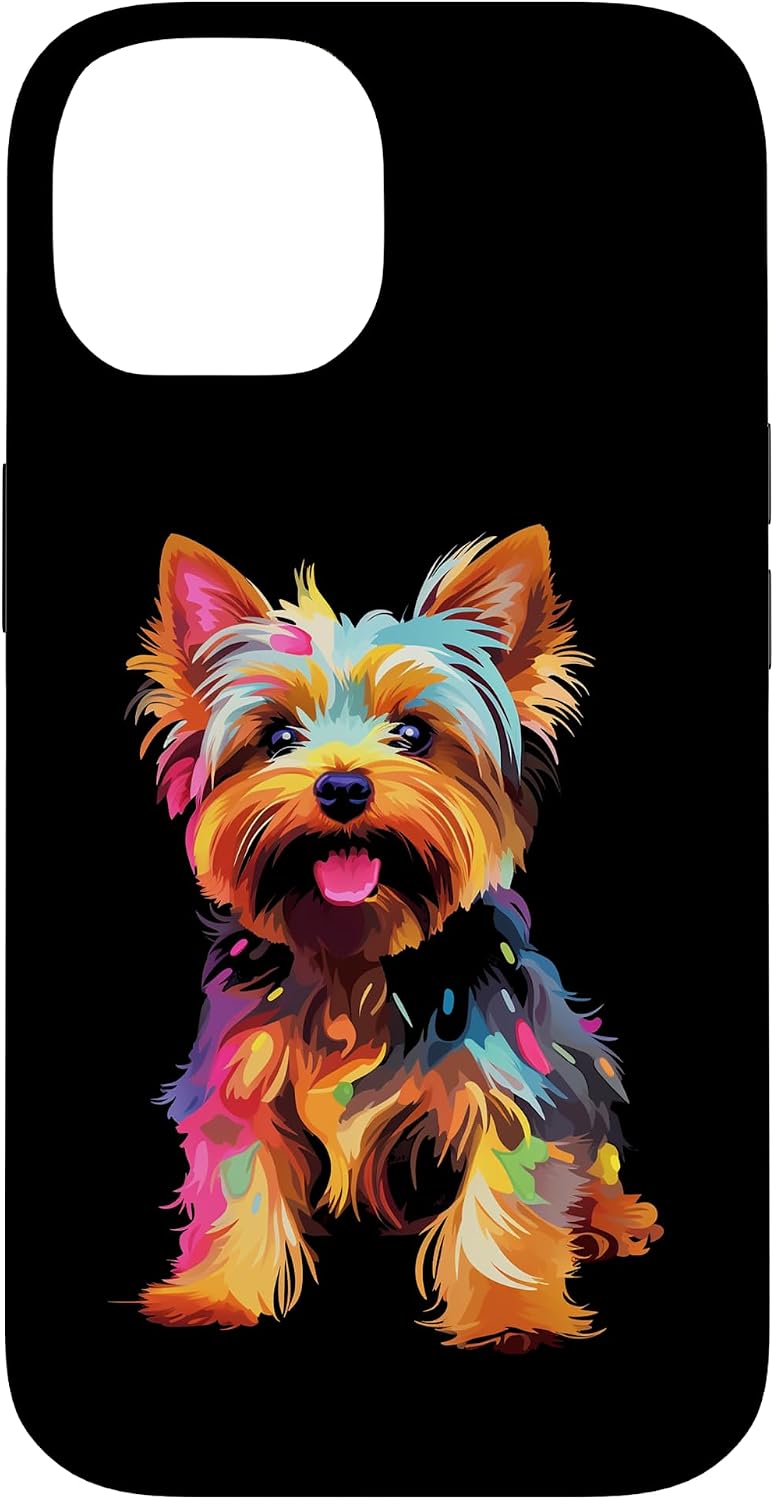 Yorkie dog walking pet fan Case for iPhone 14 Pro image 4