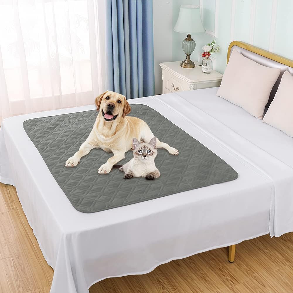 SUNNYTEX Waterproof Dog Bed Cover Dog Mat Pet Pad Pet Blanket for Couch Sofa Bed Mat Anti-Slip Furniture Protrctor(40" 50",Grey) : Pet Supplies