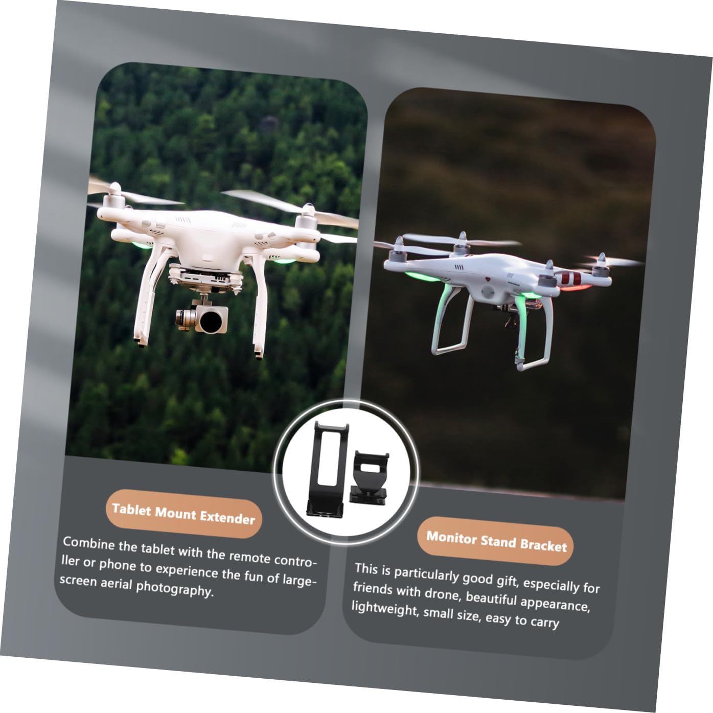 Vaguelly 1set Tablet Stand Holder Extender Phone Bracket for Aerial Photography
