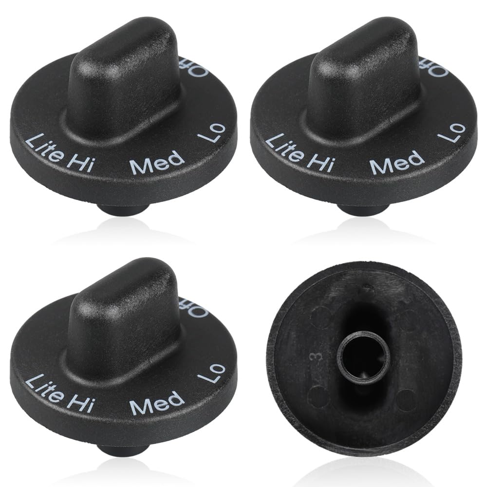 4 Pcs 71001641 Cooktop Burner Knob, Range Burner Control Knob Fit for Jenn Air Downdraft Cooktop/Range/Stove