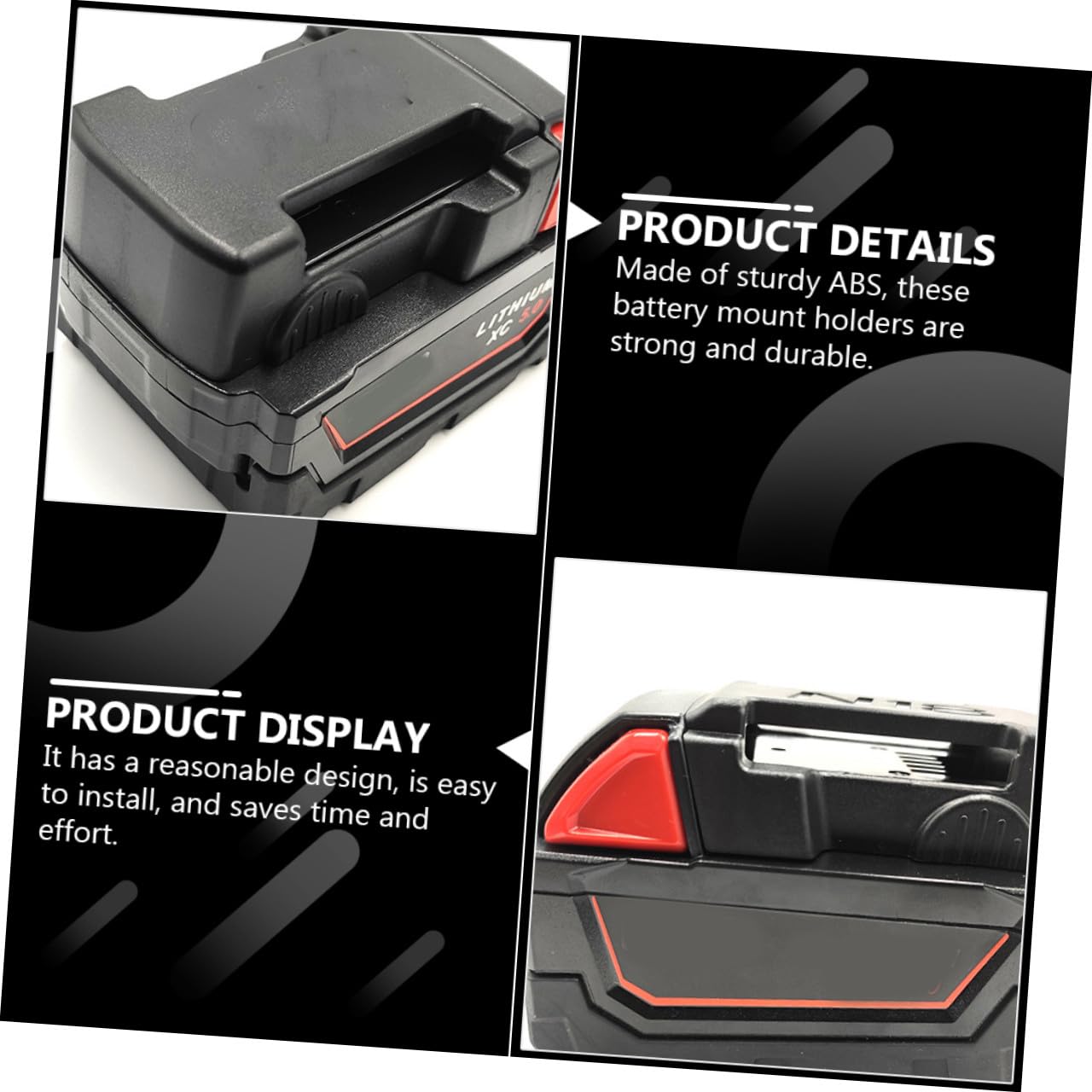 10 Pezzi Rigidi Per Batterie Al Per Batterie Per Batterie Compatibile Abs Nero