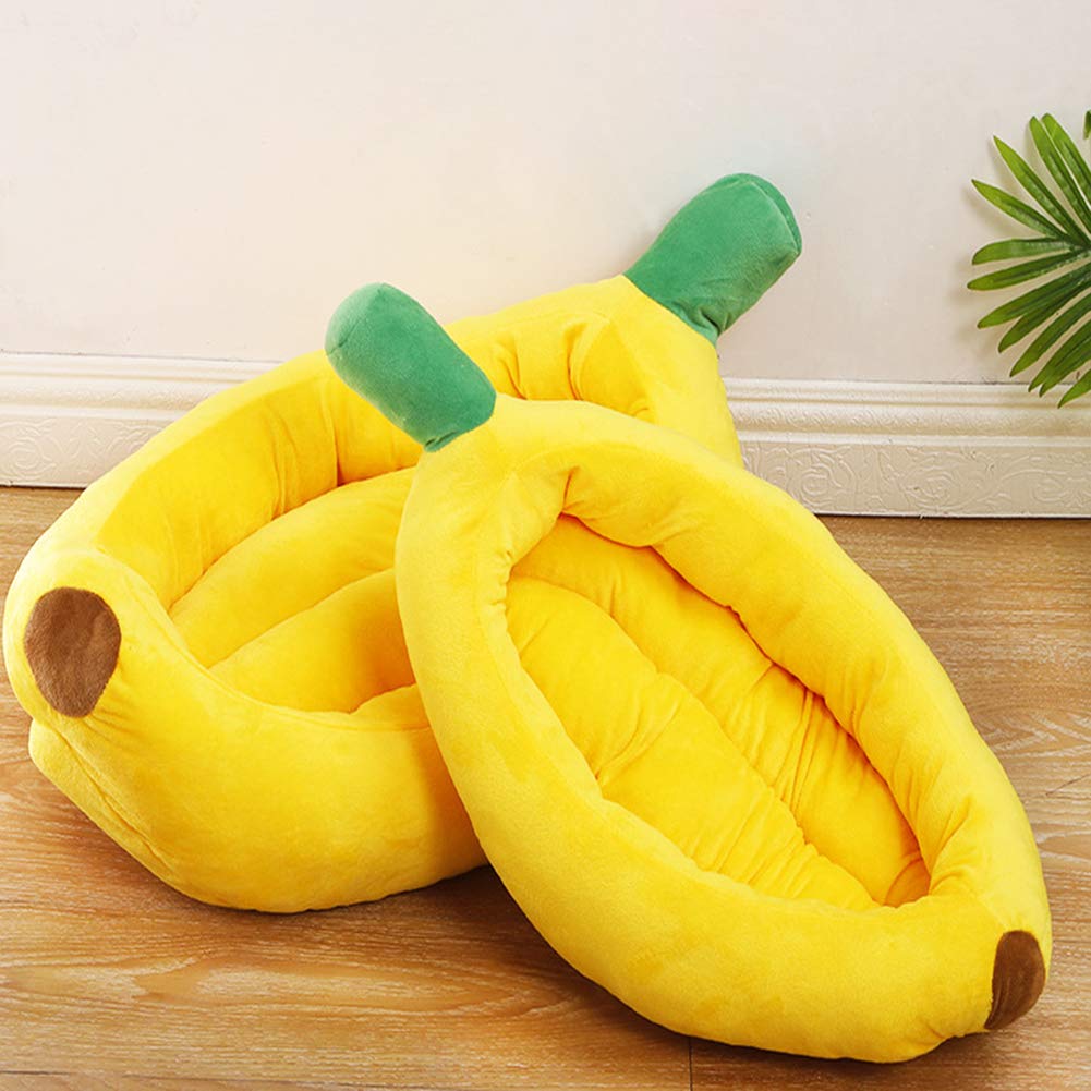 HANHAN Canapé-lit extra large pour chien en forme de banane - Coussin orthopédique doux et confortable - Lavable - Anti-mâchage, anxiété