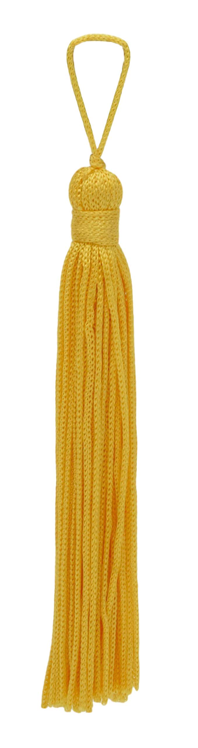 Borla para manualidades estilo RT04 oro amarillo de 10 cm con acabado de cadena para heráldica