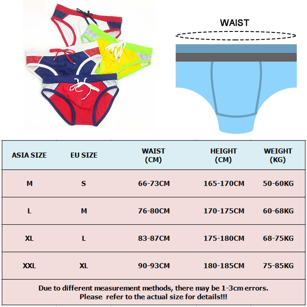 Bañador de Natación Slip para Hombre Traje de Baño de Secado Rápido Moda Shorts Swimming Calzoncillos para Playa Piscina YK85 Tamaño M-2XL