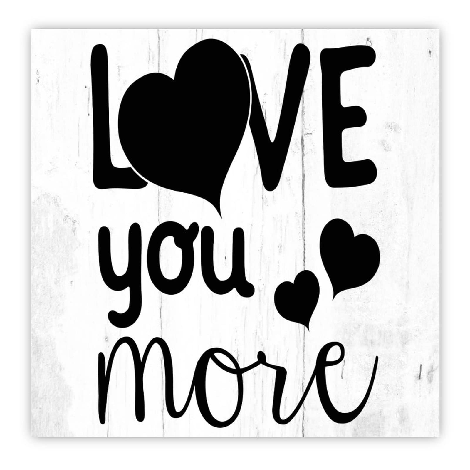 Décoration murale primitive Love You More plaque bois buanderie