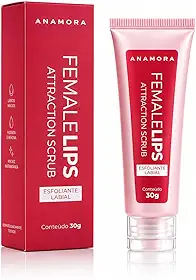 Esfoliante Labial Anamora Femalelips – Lábios Lisos, Macios e Renovados, Remove Células Mortas e Reduz Ressecamento (Lip Scrub 30g)