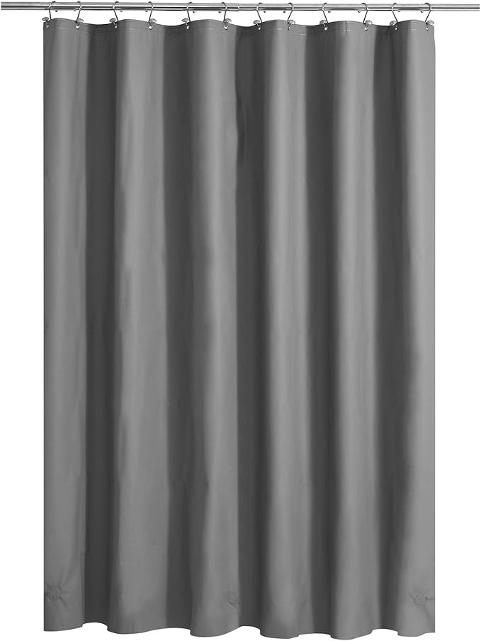 Barossa Design Gray Shower Curtain Liner Premium PEVA
