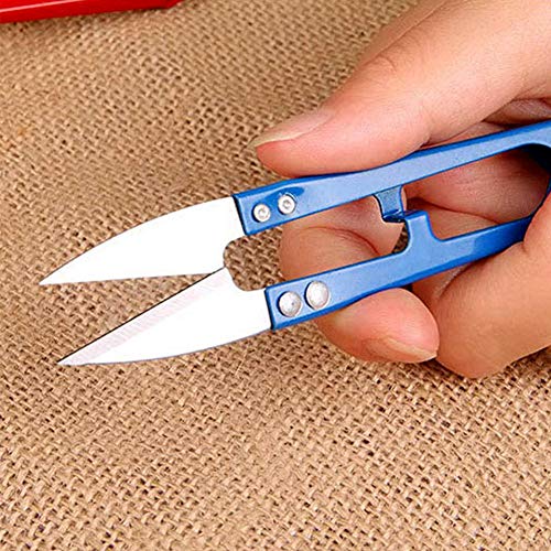 U Sewing Scissors Clippers,Embroidery Thrum Yarn Fishing Thread Beading Cutter,Mini Small Snips Trimming Nipper,Great for Stitch,Craft & DIY Supplies (12 Pcs)