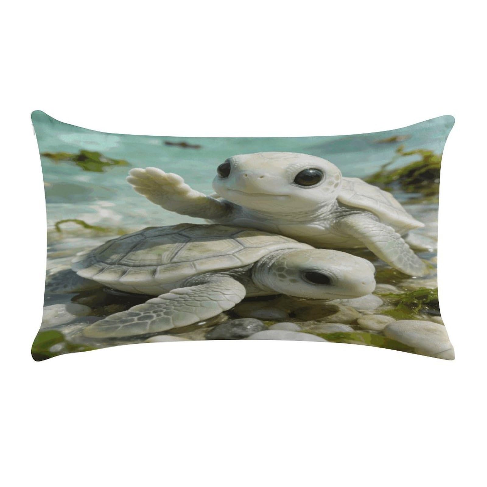 Fodpand Style Shallow Beach Encounter Pillow Cases Set Of 1 Extra Soft Pillow Protectors With Hidden Zipper Perfect For Hotels, Guest Rooms,Bedroom 12X20 Inches Pillows Not Included