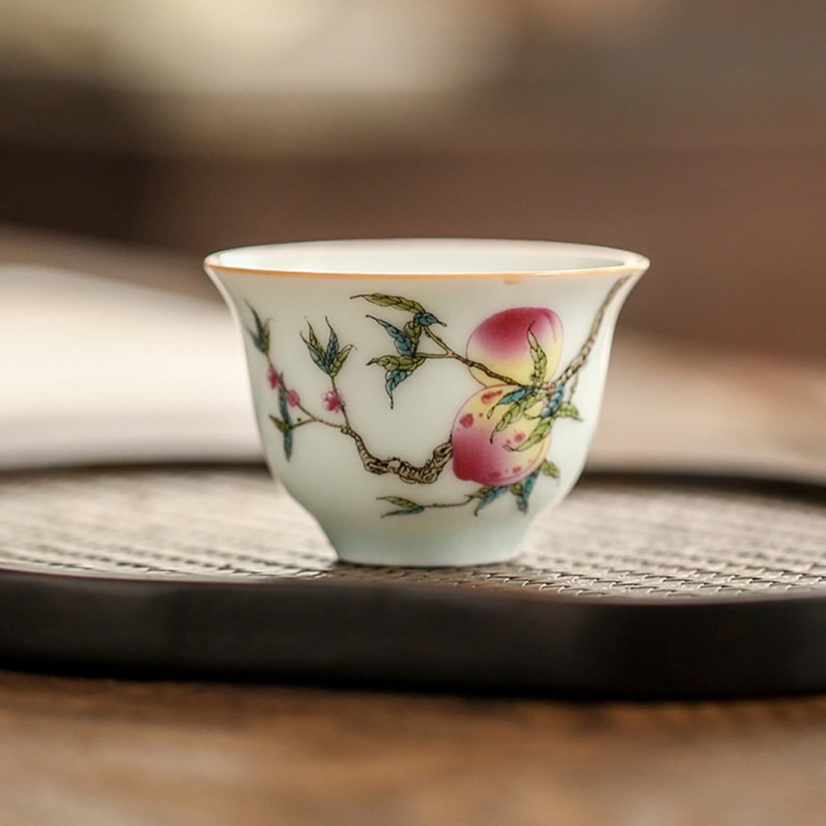 Ceramiczne filiżanki do herbaty, Filiżanka do herbaty Pojedyncza filiżanka domowych wyrobów herbacianych, delikatna