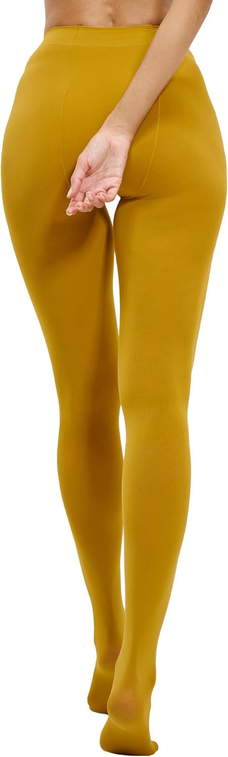 CozyWow Women's 80D Soft Opaque Tights, High Waist Solid Color Womens Tights with 30+ Colors - Image 4