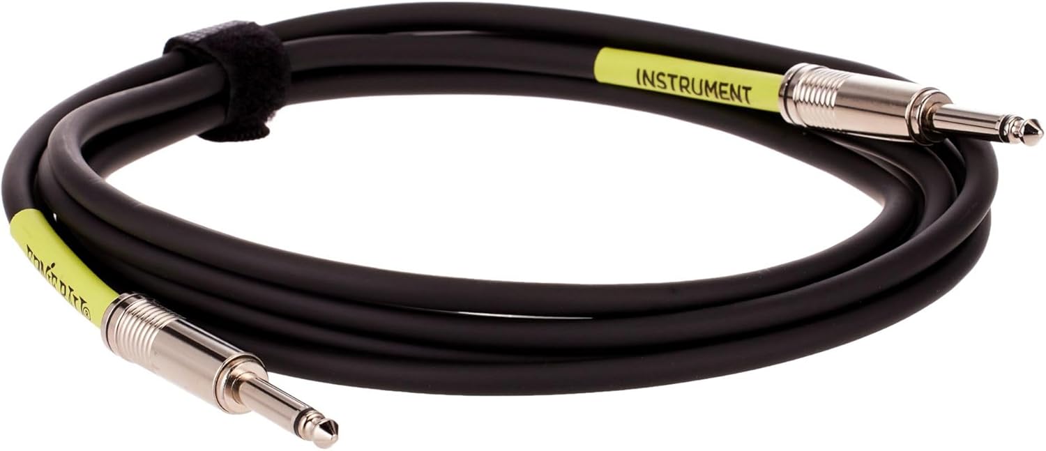 Ernie Ball Instrument Cable, Straight/Straight, 10ft, Black (P06048)