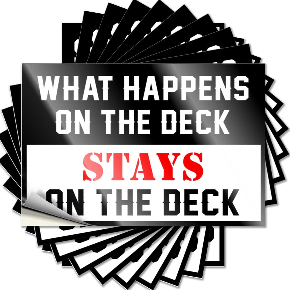 Stickers Cover Cozy What Happens On The Deck Stays On The Deck for Farmers - Aesthetic Easy Peel Removable(6X9CM)