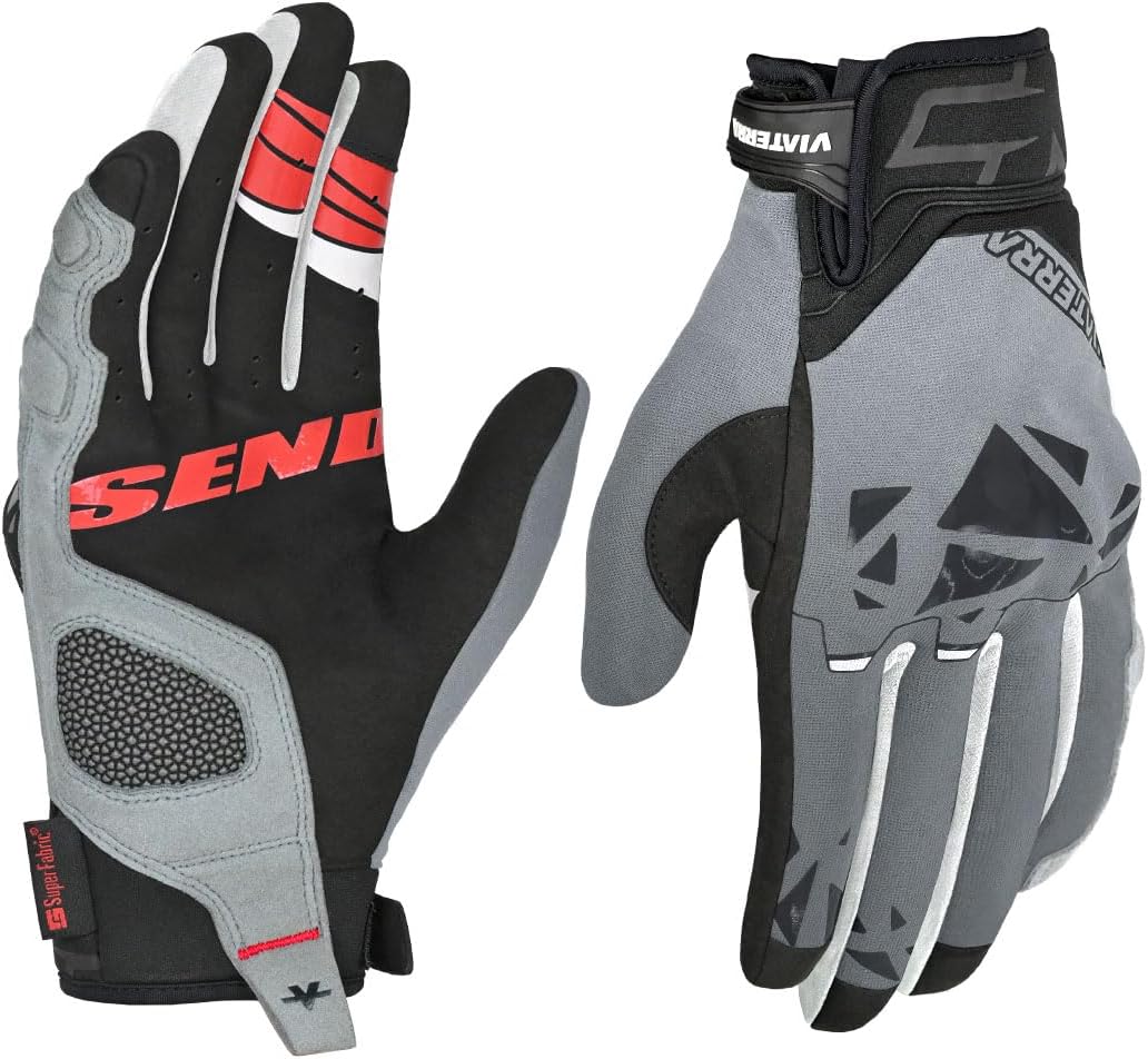 ViaTerra Roost Offroad Motorcycle Gloves - Trail Riding Gloves|SasTec CE Level 2 Knuckle Protectors|Superior Control