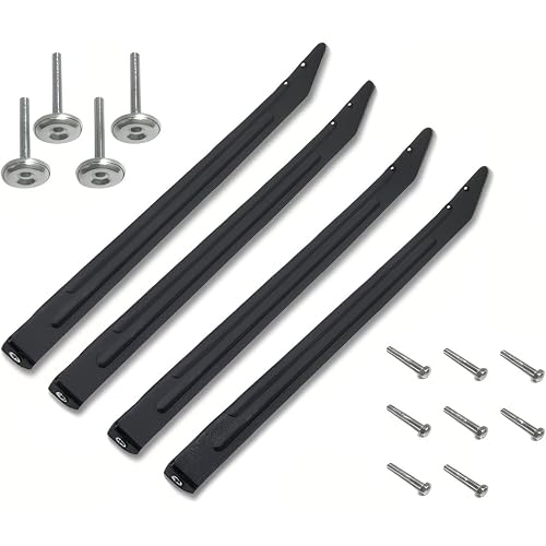 Stern Pinball Black Legs - Textured Finish - with Levelers and Bolts - Set of 4