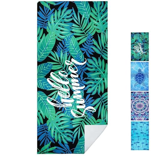 flintronic Telo Mare, Asciugamano da Spiaggia Oversize in Microfibra 160x80 cm, Asciugamano da Viaggio Leggero e Portatile, per la Spiaggia Regalo di Vacanza