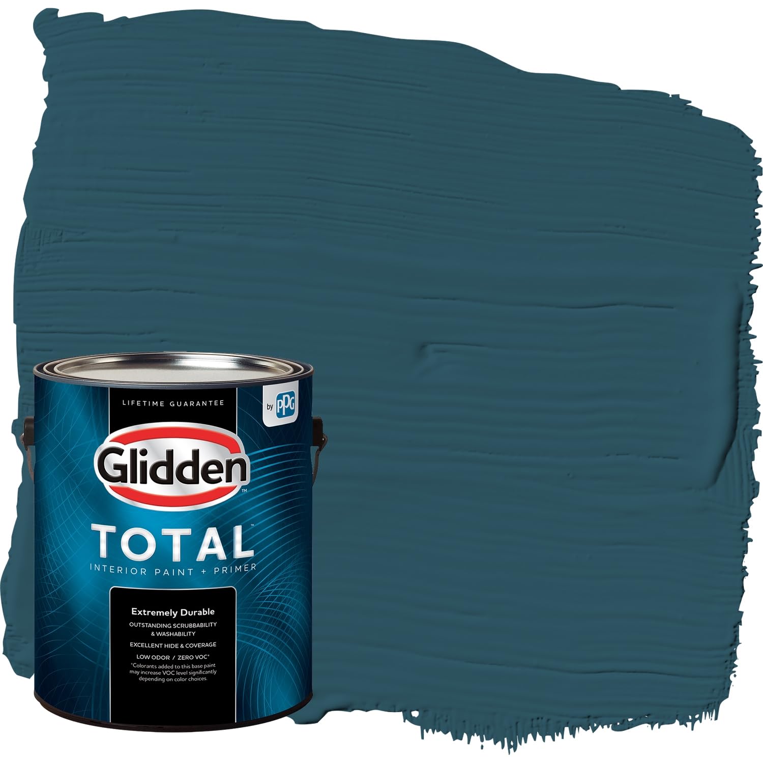 Glidden Total 1 gal. Blue Bayberry/Green Flat Interior Paint with Primer