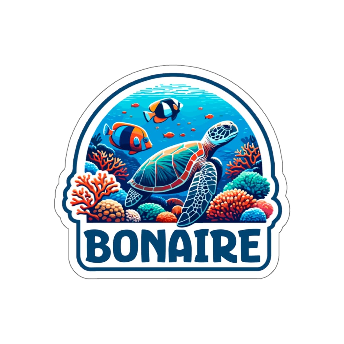 Bonaire Sticker 4 Inch City Travel Souvenir Destination - Waterproof Vinyl Decal for Laptop Water Bottle Car Tumbler - Durable Aesthetic Long-Lasting Stickers for Adults ID44990