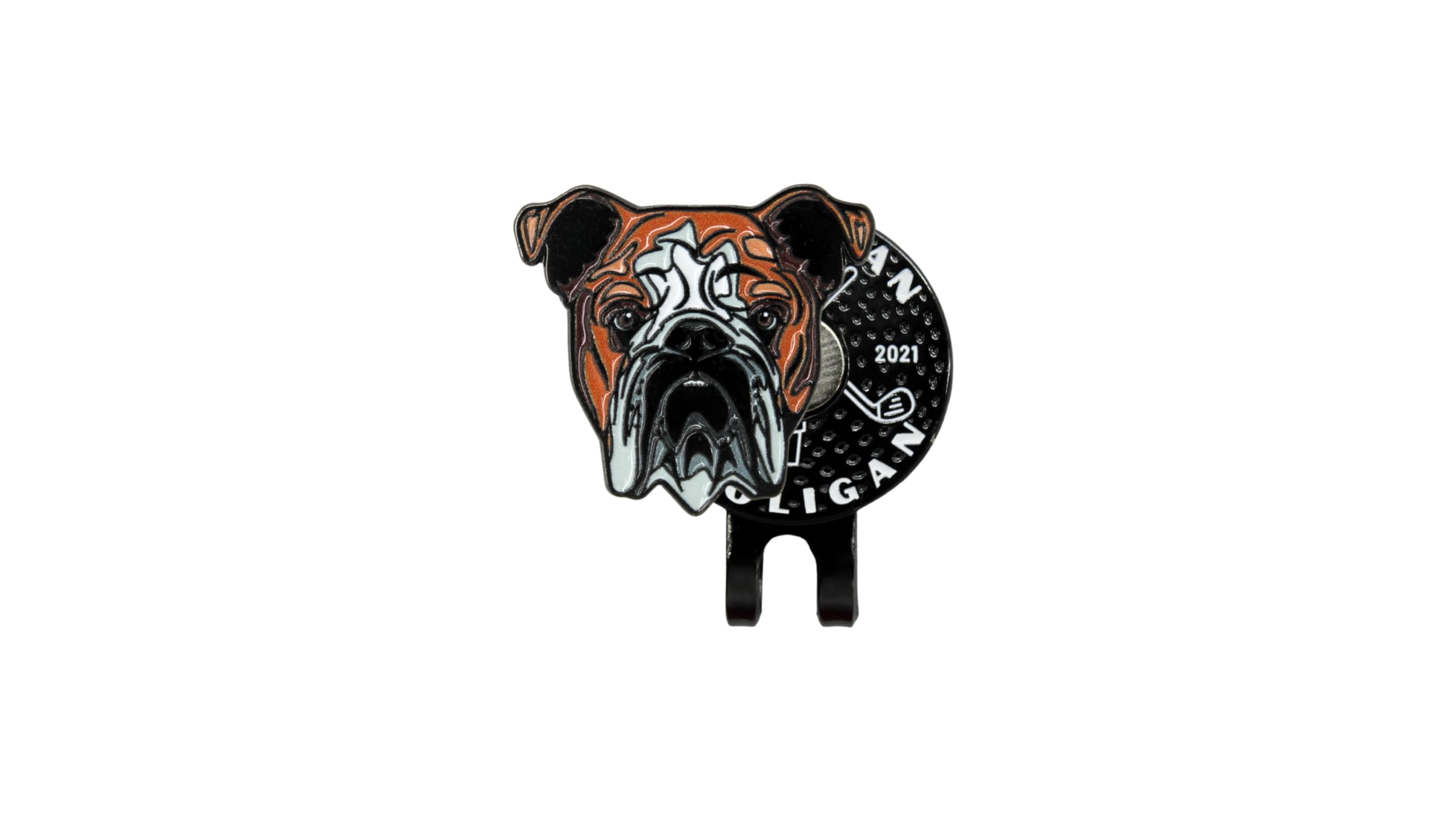 MULLIGAN HOOLIGAN Bulldog Golf Ball Marker + Magnetic Hat Clip, Funny and Unique Golf Gift, Premium Quality, The Perfect for Your Favorite Golfer, Golf Accessories for Any Occasions โ image 1