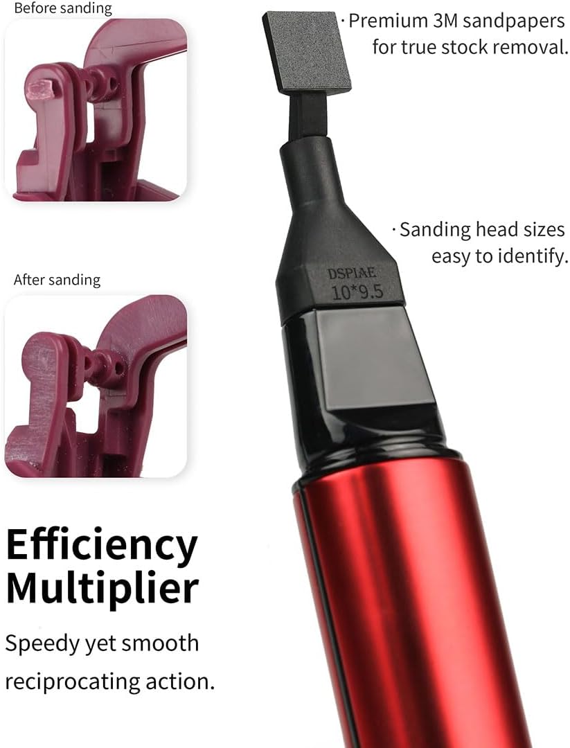 Electric Reciprocating Sander – Precision Multi-Speed Sanding Tool with Fine Sandpaper for Crafts, Miniatures, Jewelry, Woodworking, Resin Kits, Model Automotive Detailing, DIY & Hobbyists