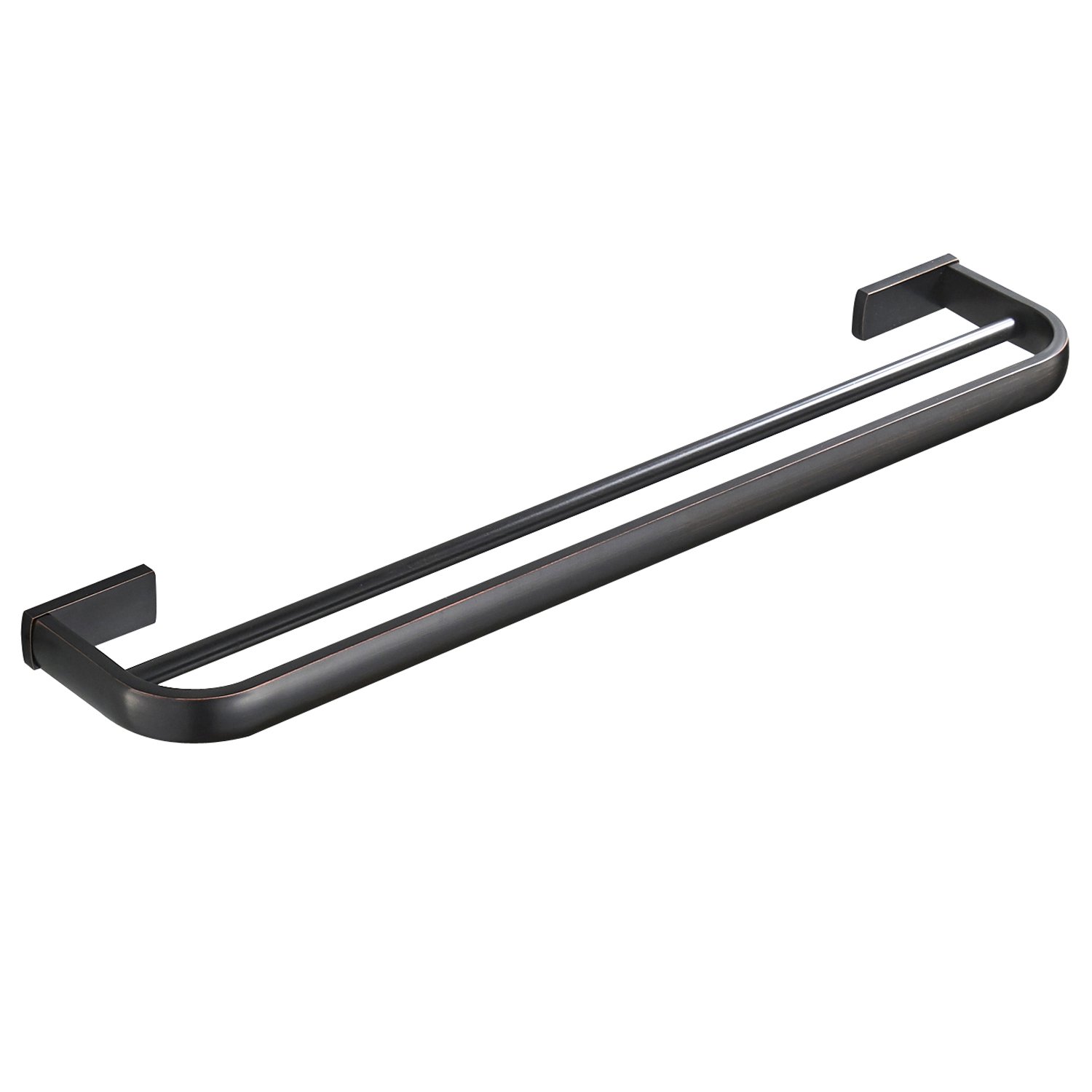 Porte-serviettes mural double en acier inoxydable 304 noir mat premium