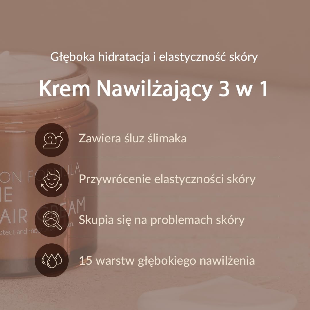 [Mizon] Krem naprawczy do ślimaków, nawilżacz do twarzy z ekstraktem ze śluzu ślimaka, krem naprawczy do ślimaków All in One, koreańska pielęgnacja skóry, pielęgnacja zmarszczek