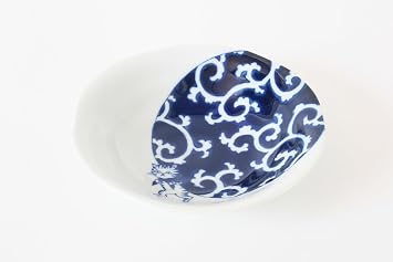 Mino ware Japanese Ceramics Pair Round Plate Japanese Cat (set of two) made in Japan GBS222 (Medium Deep, Furoshiki)