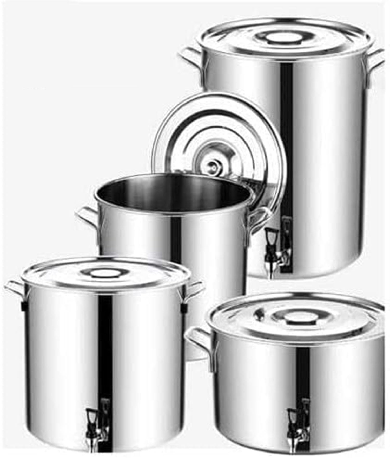 Urna de café aislada de acero inoxidable con grifo, dispensador de agua caliente de 45 L para té, sopa y gachas de arroz, servicio de catering, 40 x 40 cm