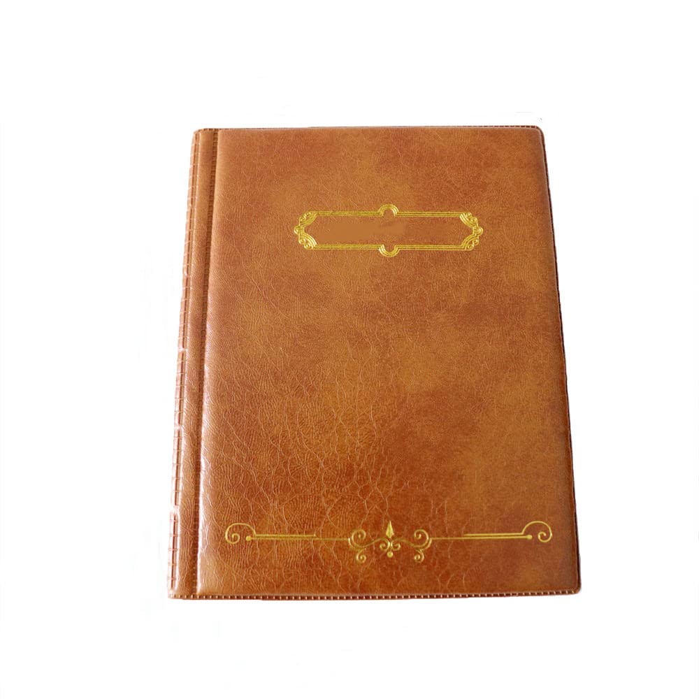 Album in Pelle PU per Monete.10 Fogli Album di Francobolli 250/120 Tasche Libro Collezione di Monete per Monete Commemorative Distintivi Gettoni Album,250 Tasche Marrone