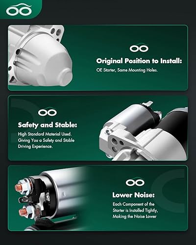 Miniatura 232 de SCITOO Arrancadores Nuevo Ajuste para Nissan Frontier Pickup Xterra 2002 2003 2004 3.3L 17859