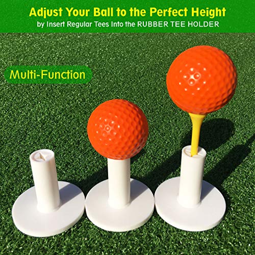 SkyLife Golf Rubber Tee Holder Set 2inch 4 Count for Driving Range Golf Practice Mat (2in 4count) - Thumbnail 2