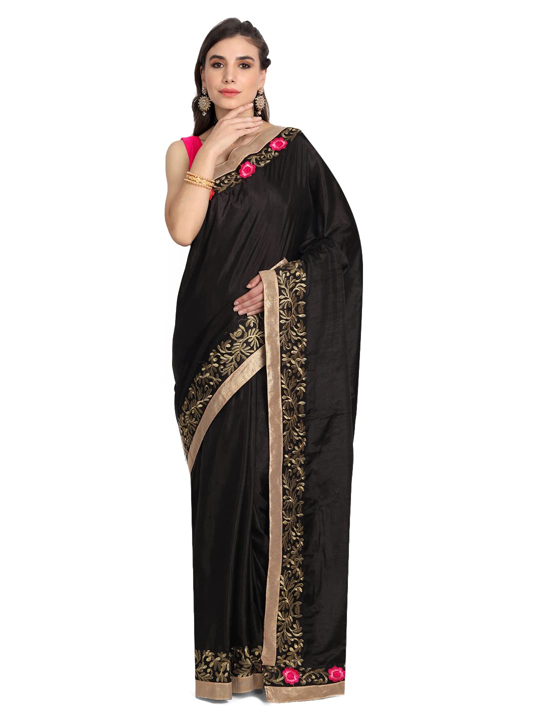 Kuki Women's Georgette Saree With Blouse