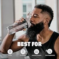 Vista 5 de BlenderBottle - Botella agitadora Pro Series perfecta para batidos de proteínas y preentrenamiento, 24 onzas, color gris humo