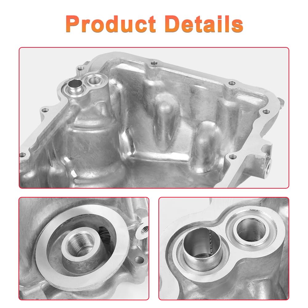 Bandeja de aceite de motor con tapón de drenaje compatible con Honda Civic 2006-2011 L4 1.8L Repuesto para 11200R1AA00 11200RNAA00 11200RNAA01 264-382